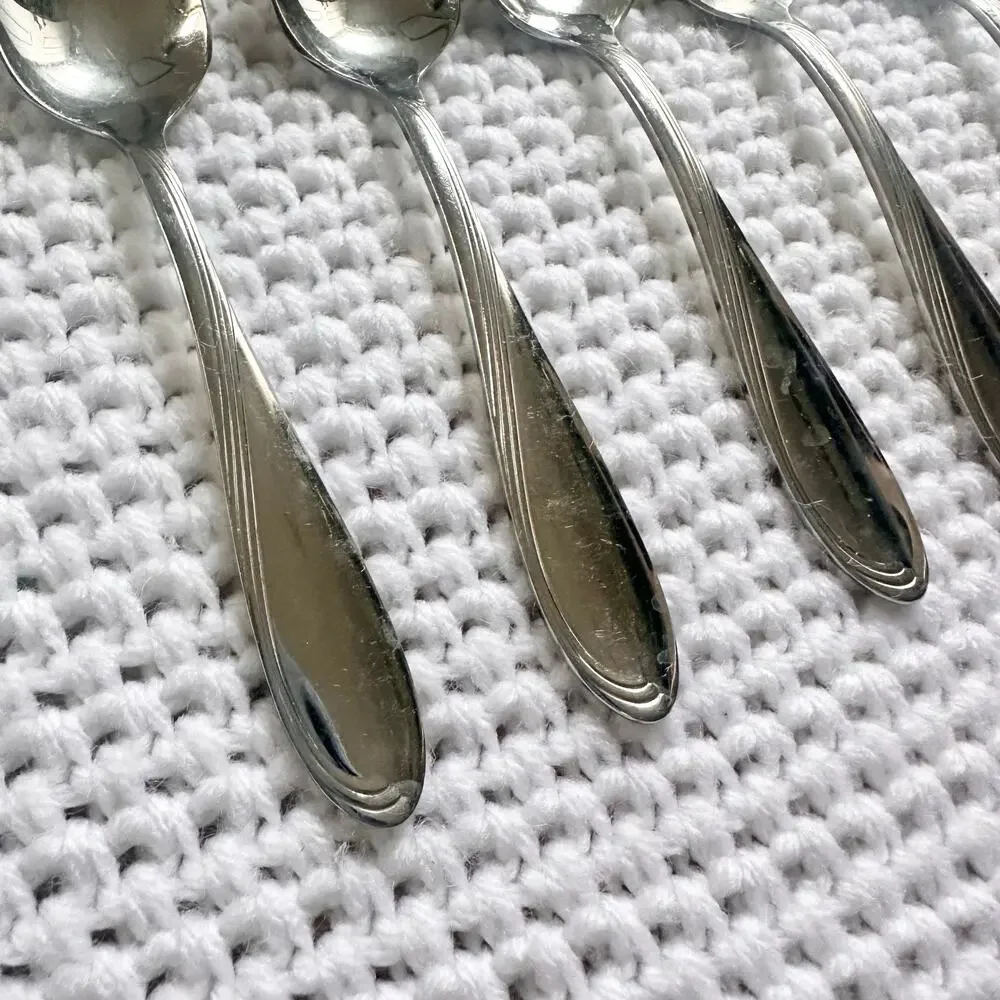 Oneida Stainless Camber Windswept Scroll Flatware Set of 5 Teaspoon Replacements